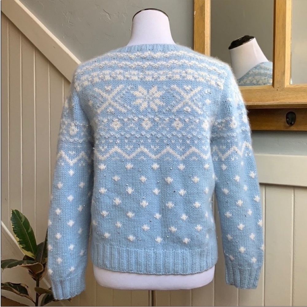 EUC Ralph Lauren Black Label Cashmere Blend Fair Isle Slim Fit Crewneck Sweater - Picture 3 of 15